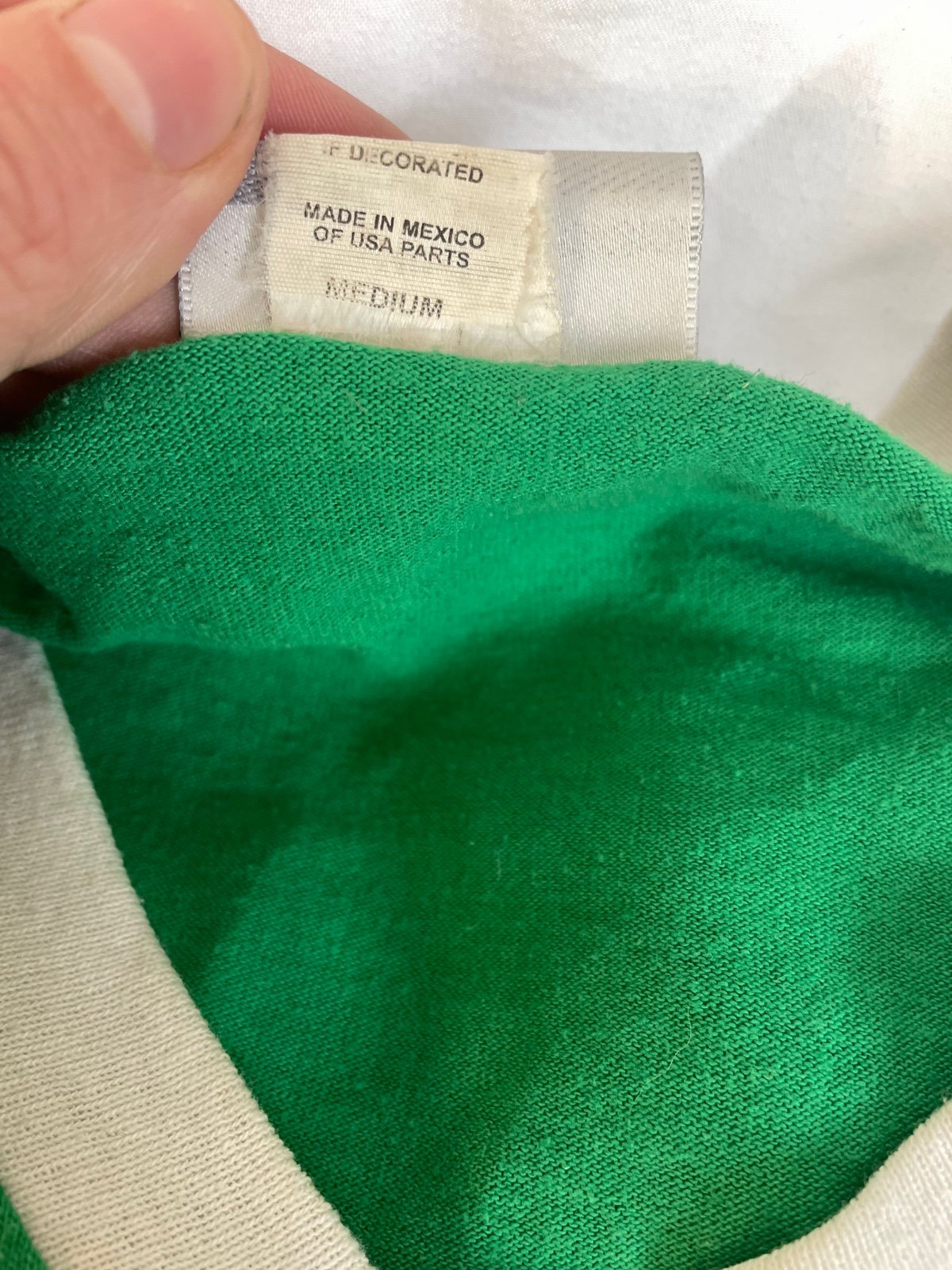 Rare Vintage Walt Disney World high quality V Neck Ringer Shirt Epcot Medium Unisex Green