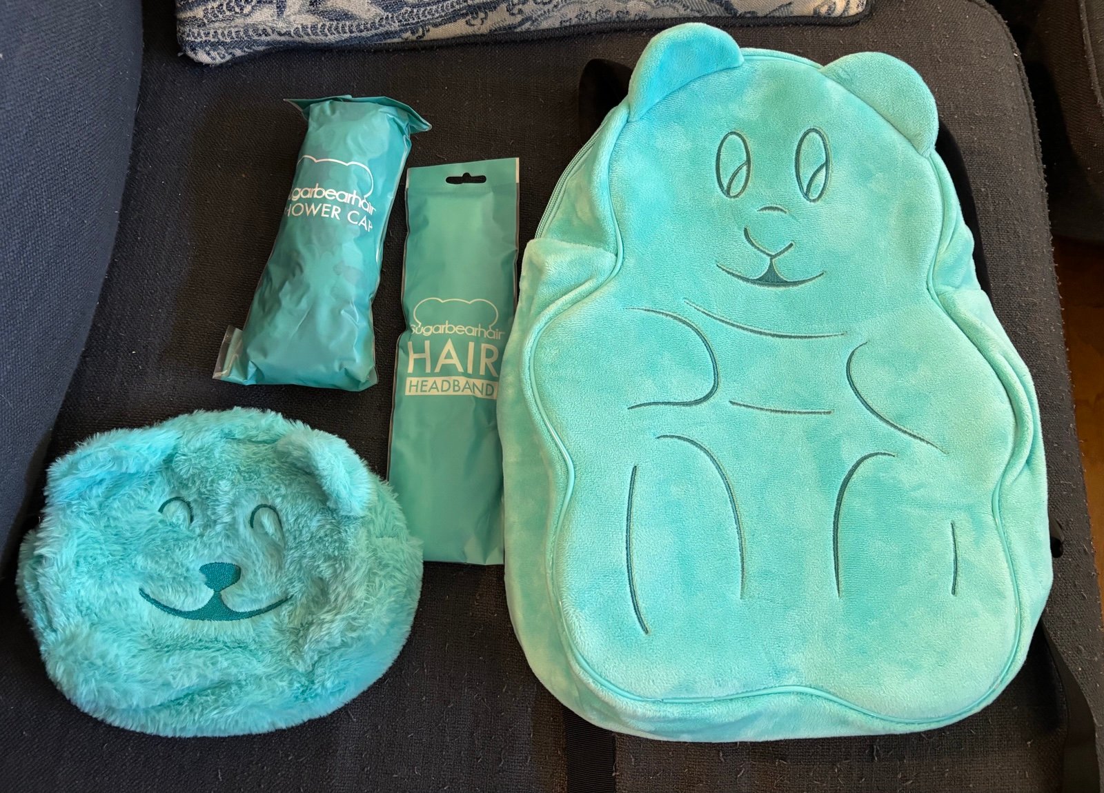 NWOT Sugar Bear Hair Blue Soft Fluffy Backpack