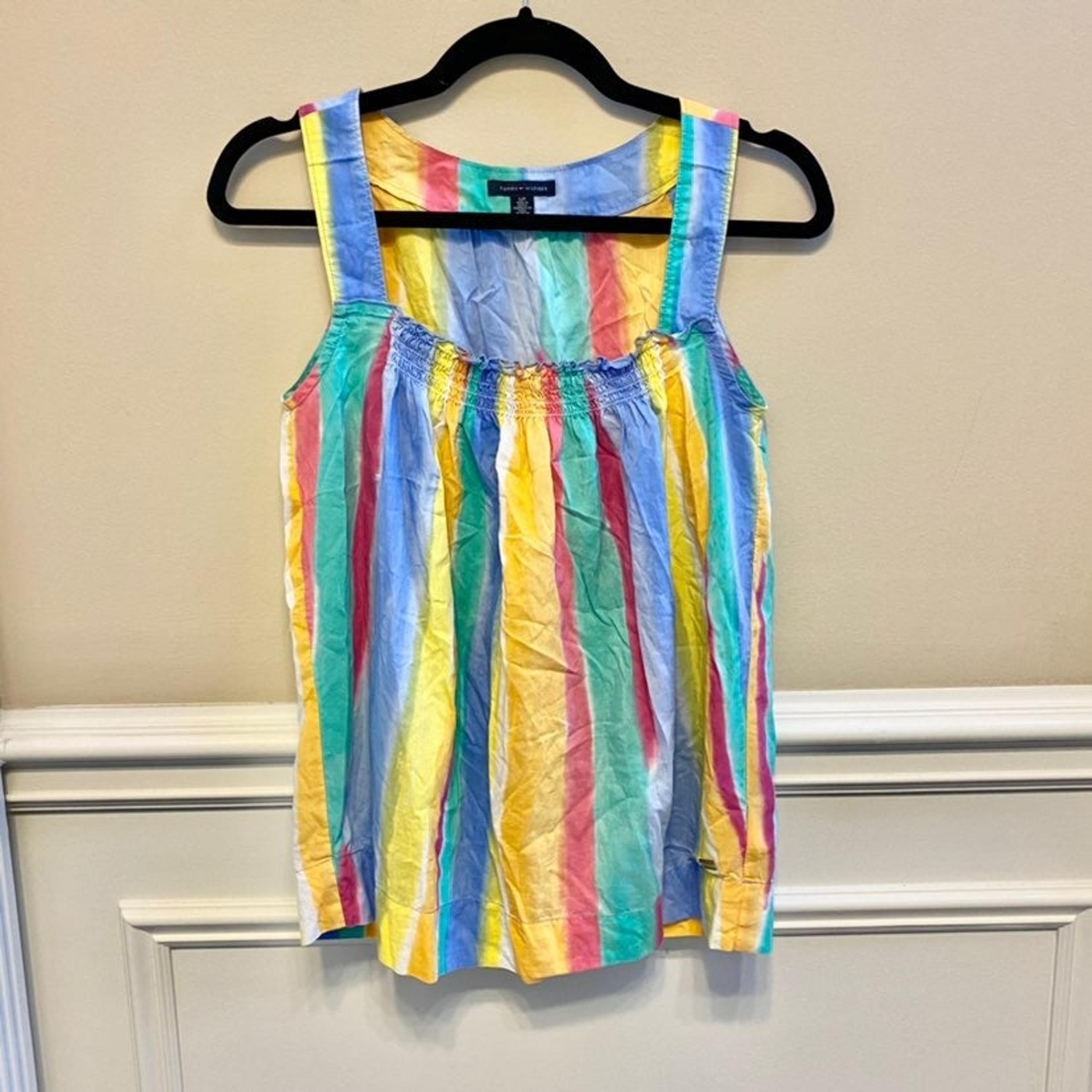 Tommy Hilfiger Striped Tie Dye Tank Top