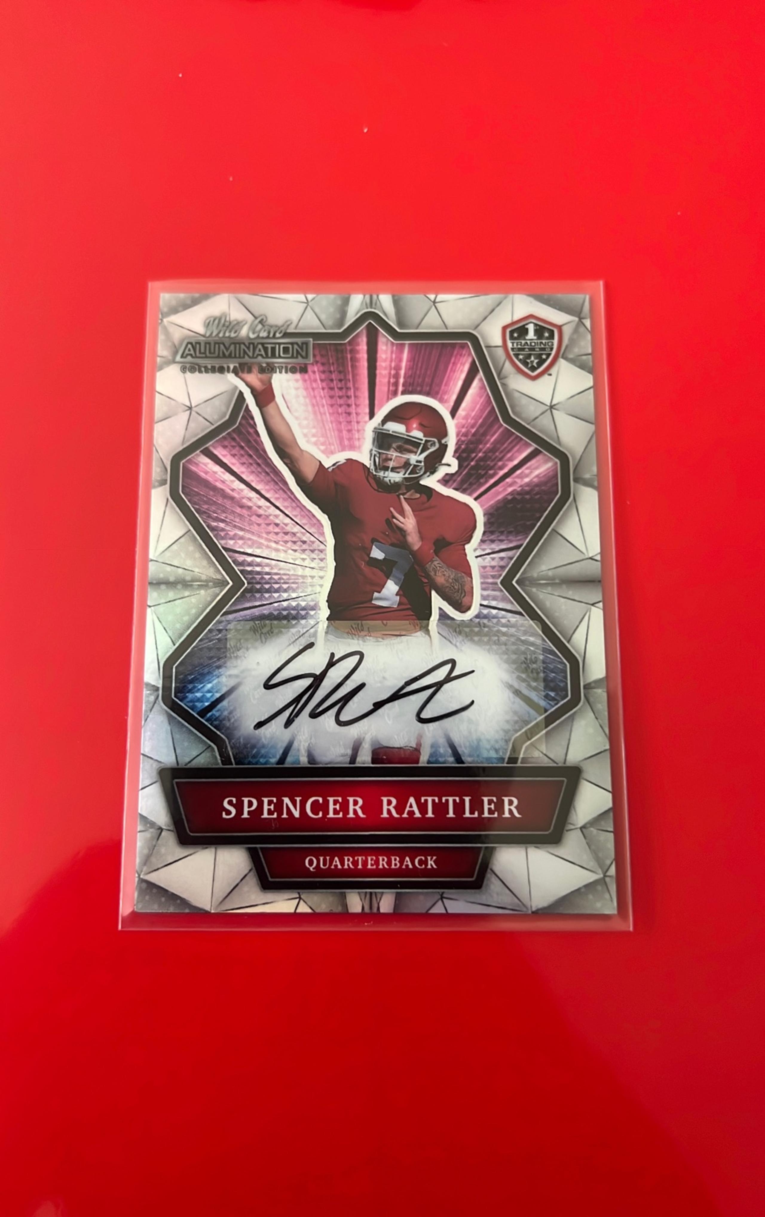 Wild Card Allumination Spencer Rattler auto “Black Ink” rookie
