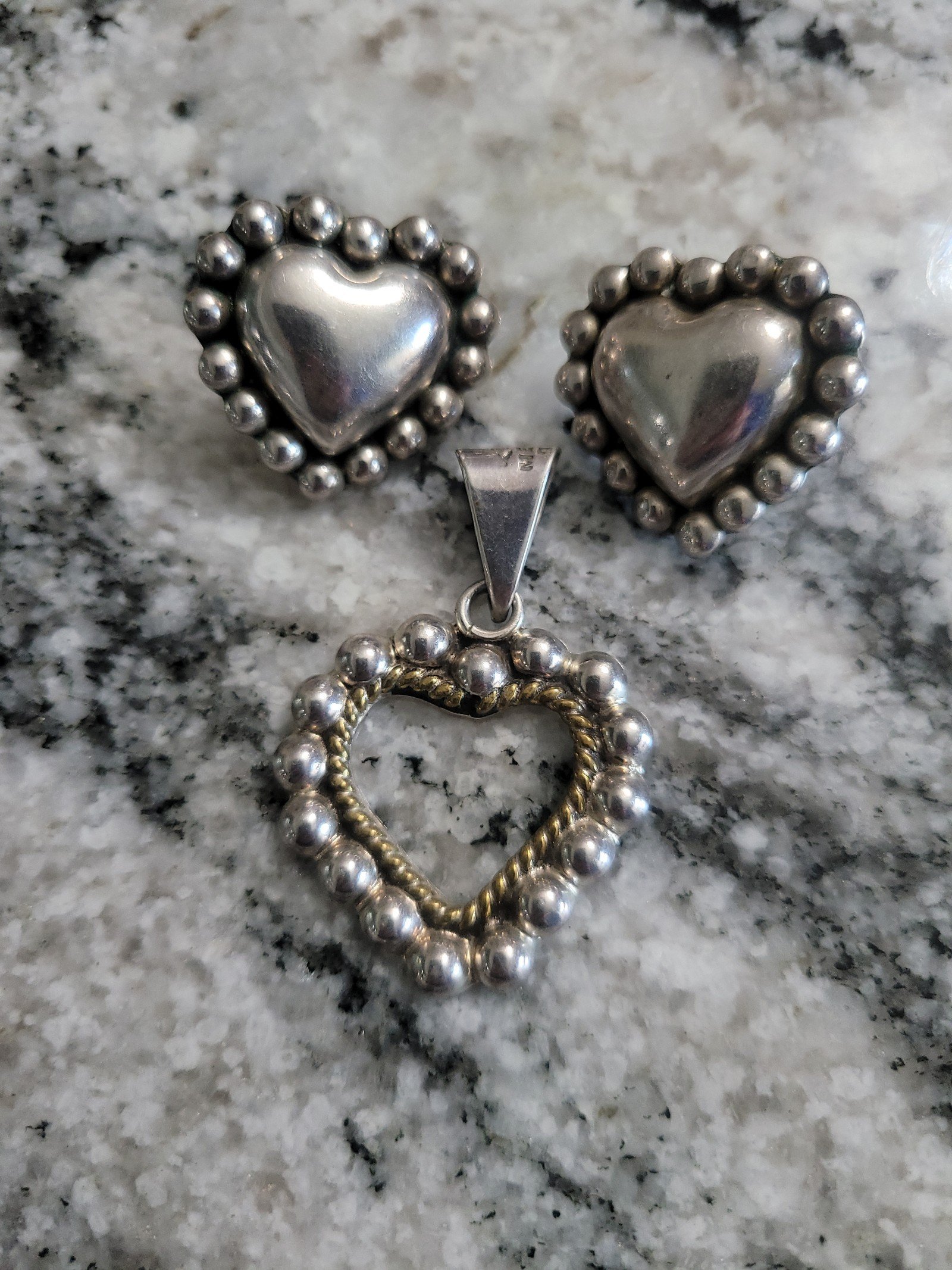 Silver Earrings and Pendant set