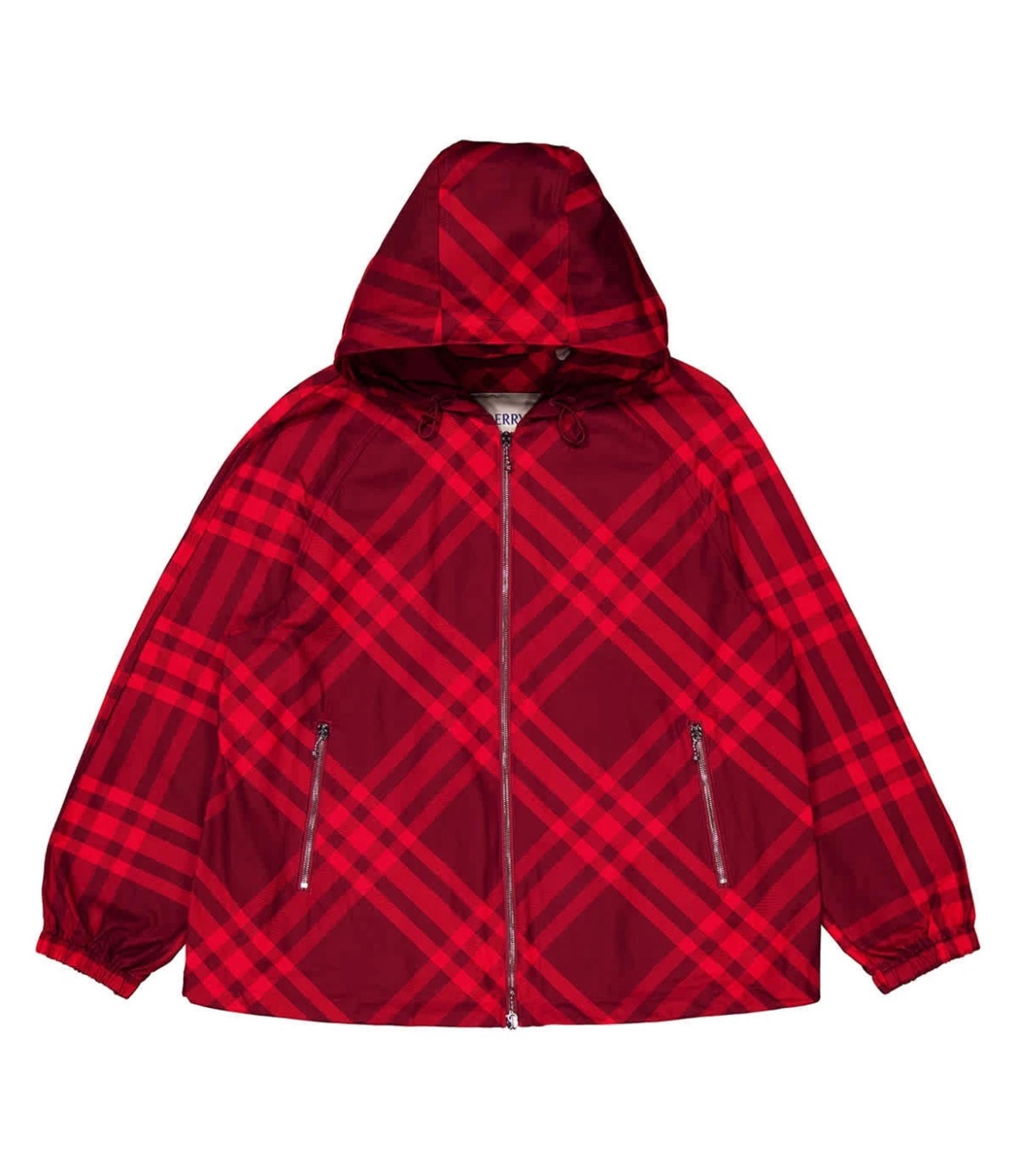 Burberry Check Nylon Hooded Jacket