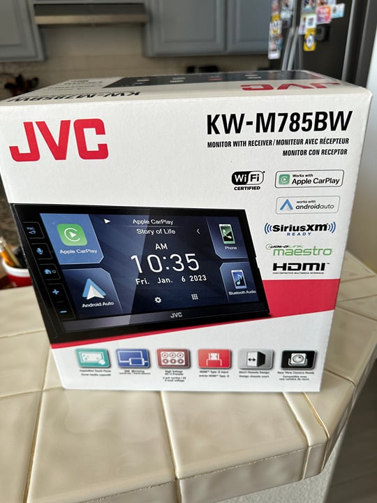 JVC Car Stereo Receiever with 6.8 Screen - KW-M785BW