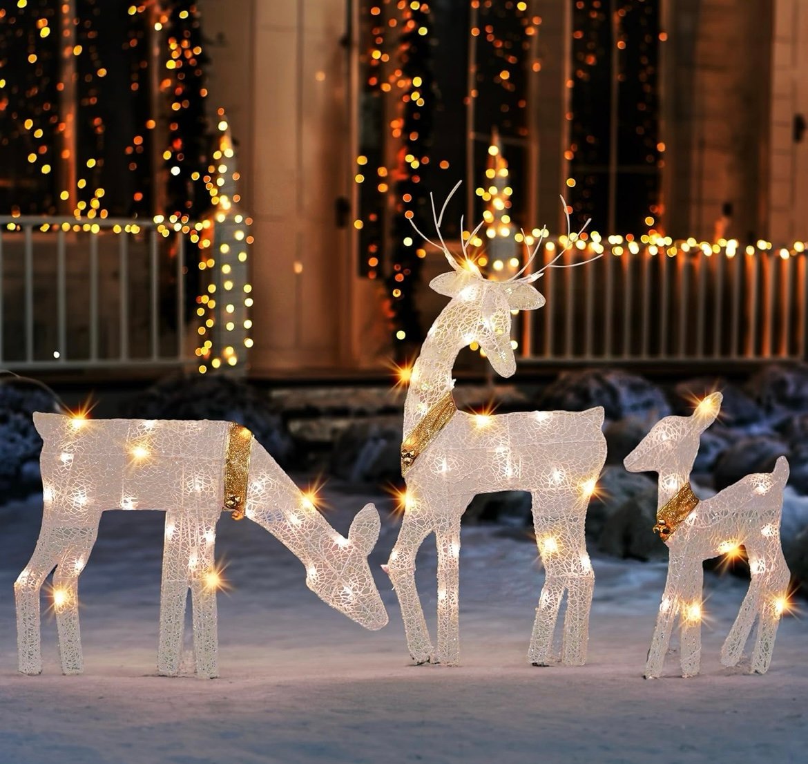 Dazzle Bright Christmas Outdoor Decoration, 3-Piece Lighted 2D