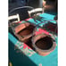 Replica Antique Inset Berry Buckets Wood Baskets Hat Box Staves Iron Handle