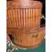 Replica Antique Inset Berry Buckets Wood Baskets Hat Box Staves Iron Handle
