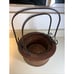 Replica Antique Inset Berry Buckets Wood Baskets Hat Box Staves Iron Handle