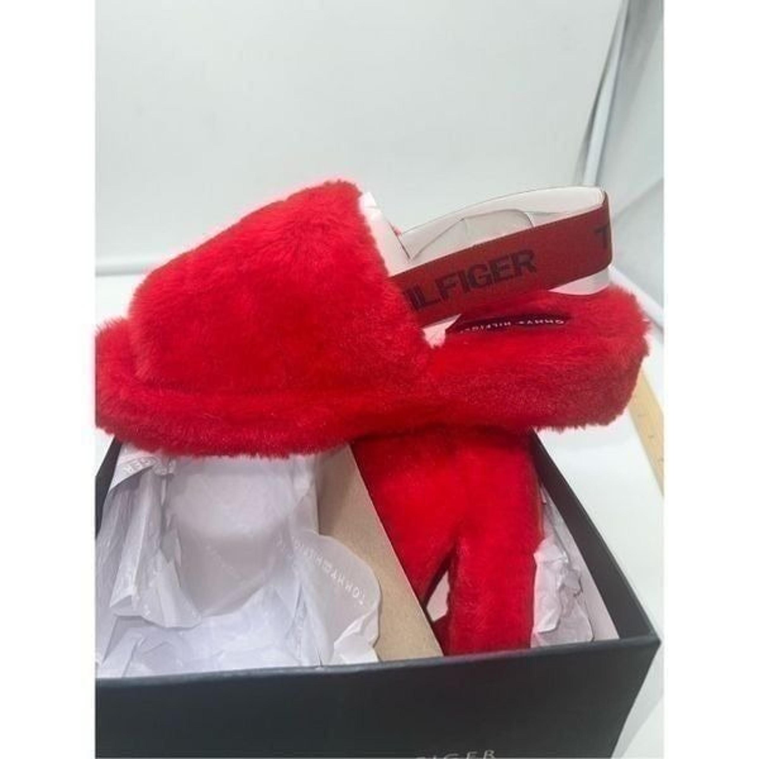 Tommy Hilfiger Laydown Dark Red Slippers