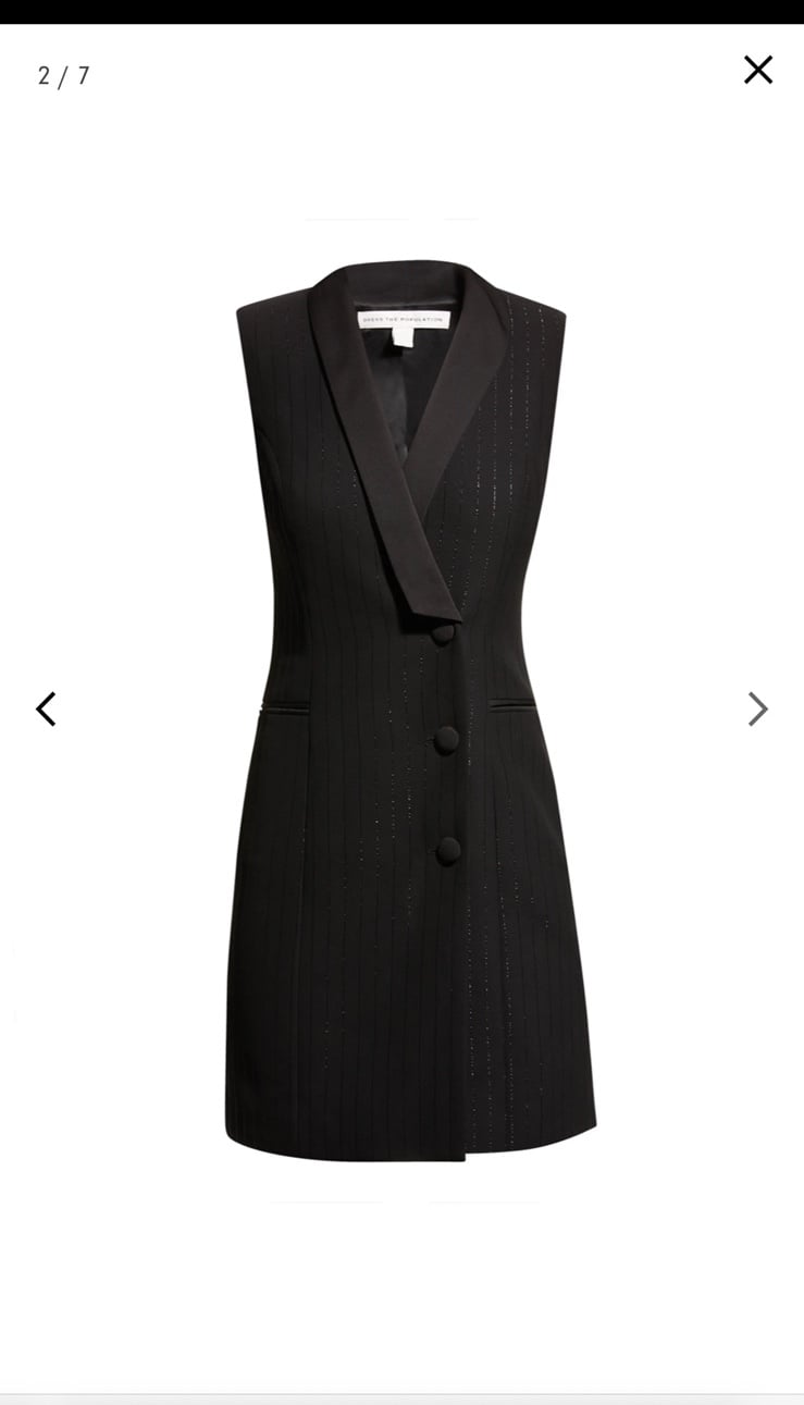 Rya Sleeveless Pinstripe Blazer Mini Dress