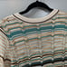 M Missoni Dress Multicolor Knitted V-Neck Long Sleeve Beach Dress Wool Size 8