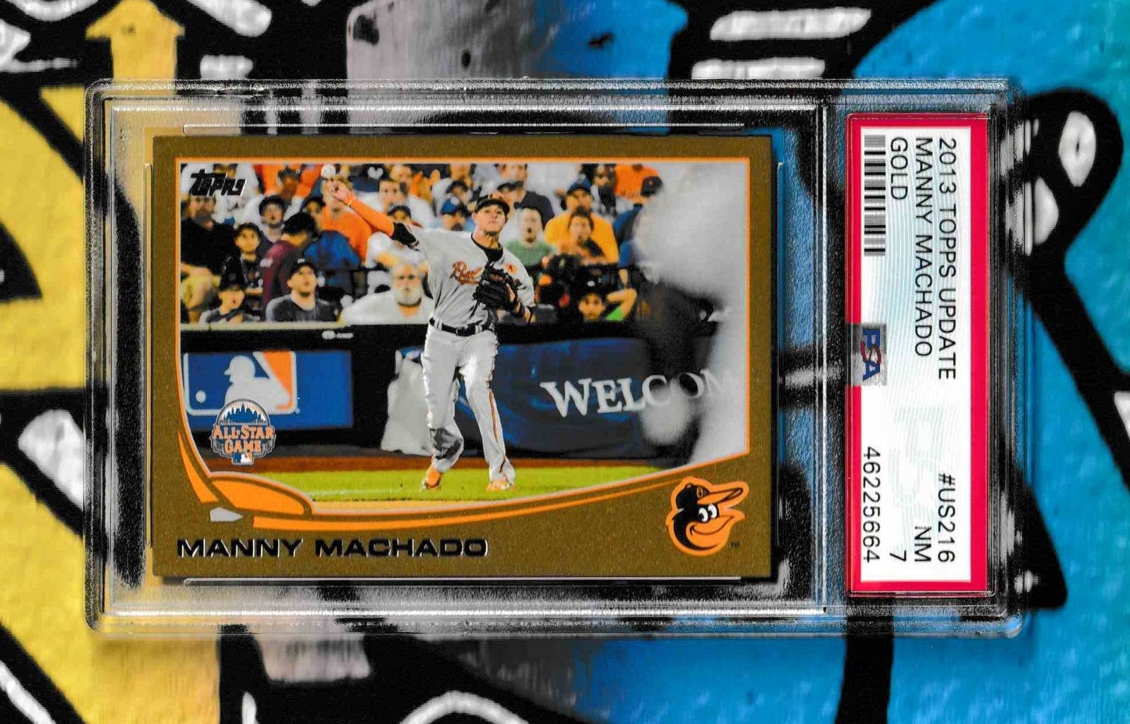 Manny Machado 2013 Topps Update Gold #US216 PSA 7 Rookie MLB Orioles/Padres