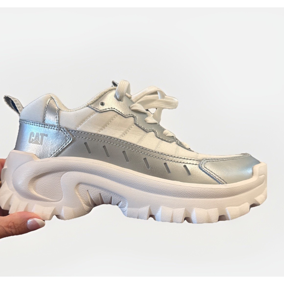 Caterpillar Cat Intruder Tech Revive Eng Comf Silver Trainers Sneakers Shoes