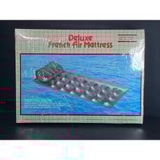 Vtg Deluxe French Style Double Air Mattress Inflatable Pool Float 80s 28 x78