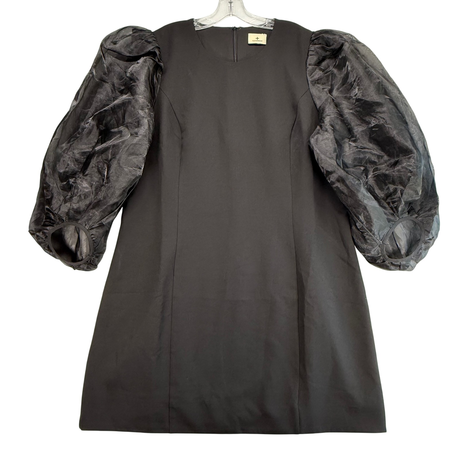 Tuckernuck Black Mini Dress Puff Sleeve Party Cocktail Career XXXL NWOT