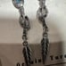 Vtg True West Genuine Turquoise Feather Cactus Dangle Stud Earrings