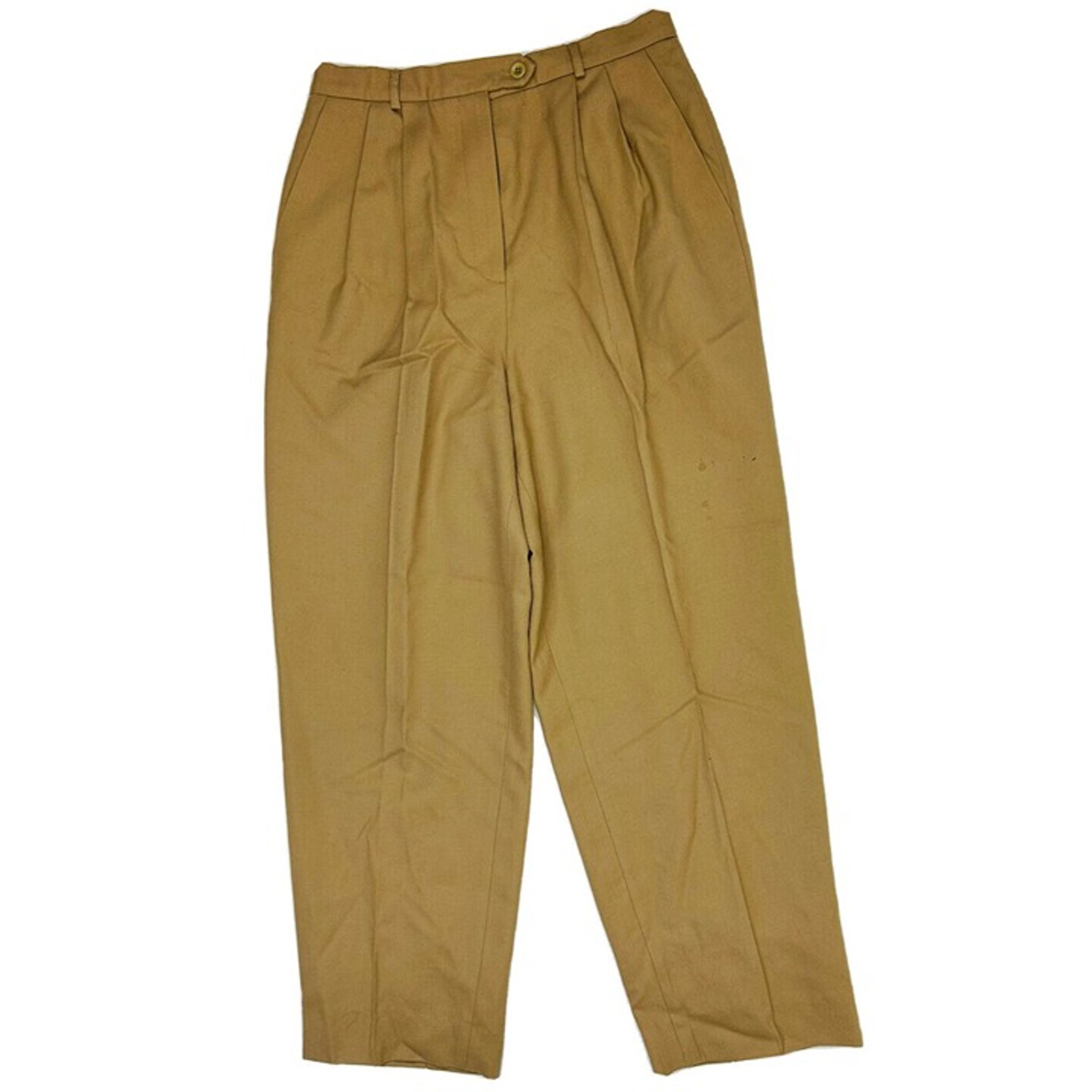 Vintage Womens 8 Wool Pleated High Rise Trouser Dress Pants Brown USA