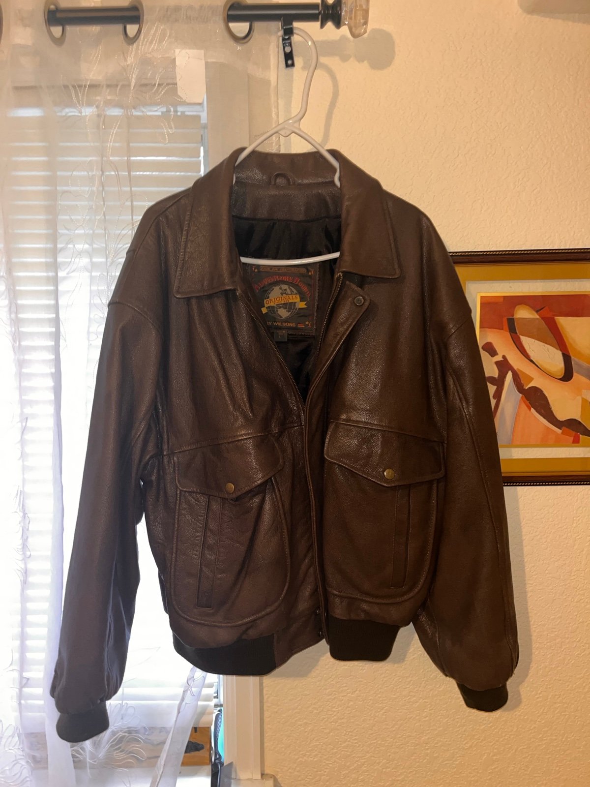 Wilson’s Brown Leather Bomber Jacket
