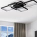 Ceiling lights Tri-Colors Dimmable with Remote Control Rectangle Aluminum Modern