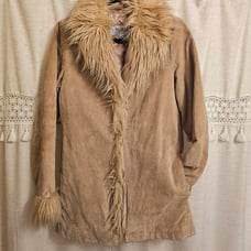 90s Y2K Vintage Penny Lane Coat Womens Small Wilsons Leather Maxima Suede