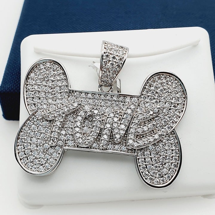 925 Sterling Silver Plated CZ Pendant, INUS1BR278