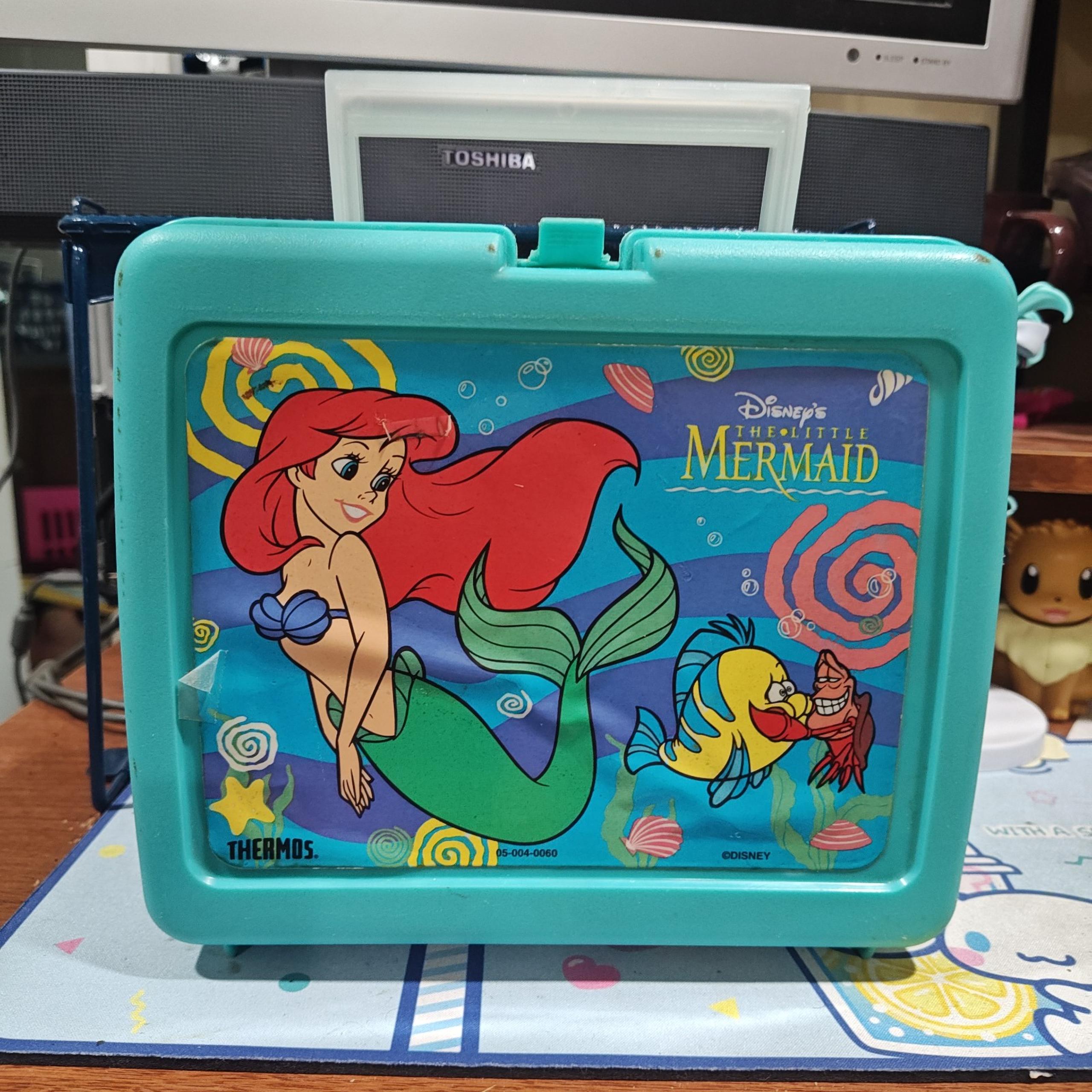 Vintage Disney’s The Little Mermaid Plastic Lunch Box W/ Thermos