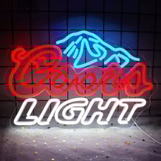 Coors LIGHT Neon Signs Led 17*11 Inch red white
