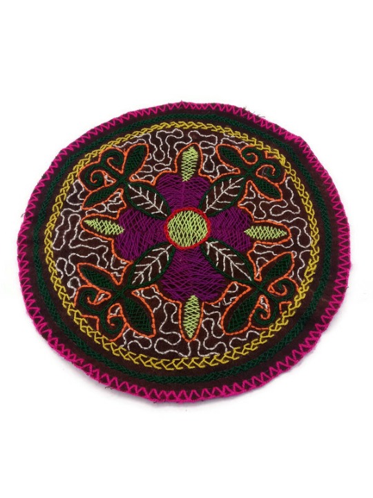 Peruvian Hand Embroidered Amazon Jungle Rug