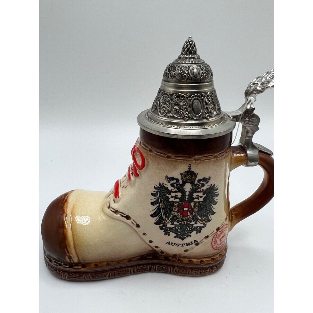 Handmade & Hand Painted German Stein Bavarian Boot