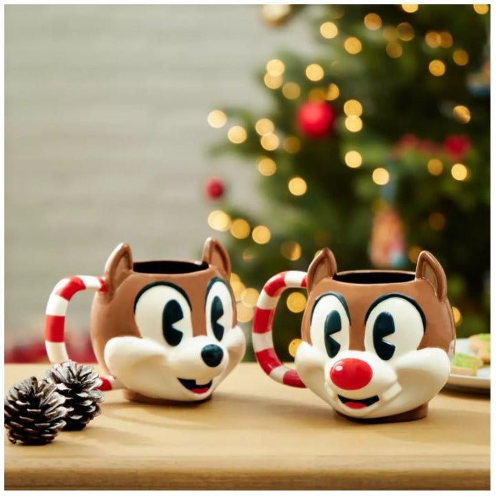 Disney Parks 2021 Walt’s Holiday Lodge Chip ‘n’ Dale Mug Set Jumbo Mugs (NIB)