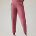 Athleta Brooklyn Ankle Pants Size 6 Pink Ribbed Side Panels Walking Travel Mauve