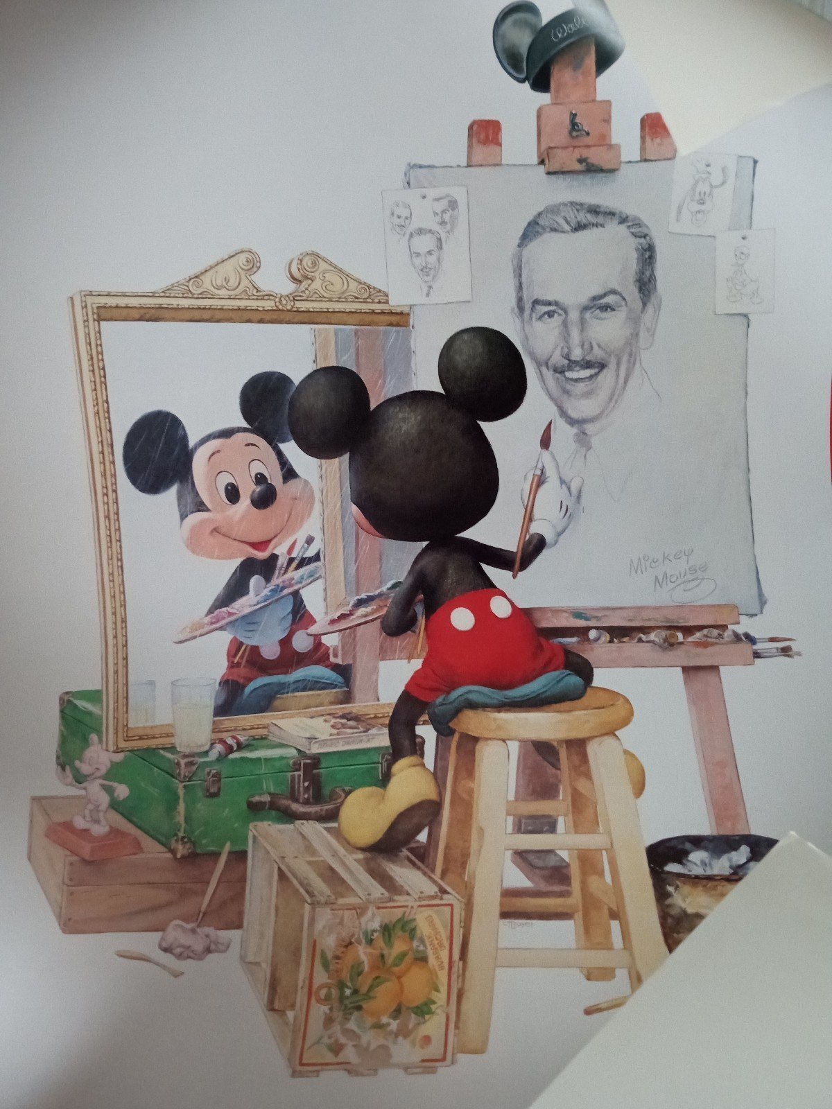 Disney Gallery Mickey Drawing Walt Poster
