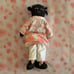 Vintage Handmade African American Rag Doll With Painted Face And Yarn Hair