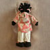 Vintage Handmade African American Rag Doll With Painted Face And Yarn Hair