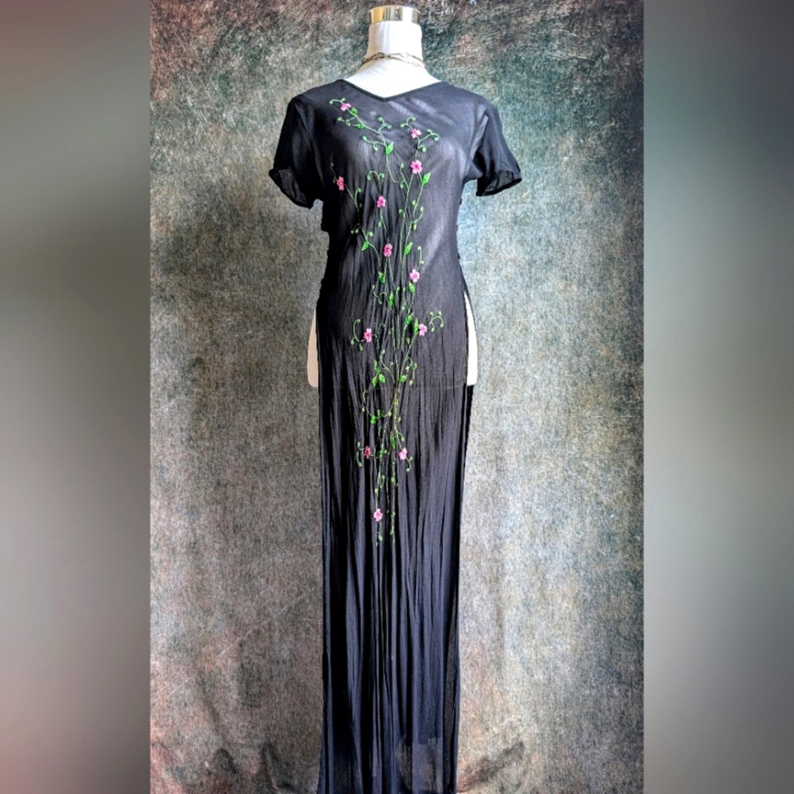 Vintage Y2K Sheer Embroidered Coverup Dress