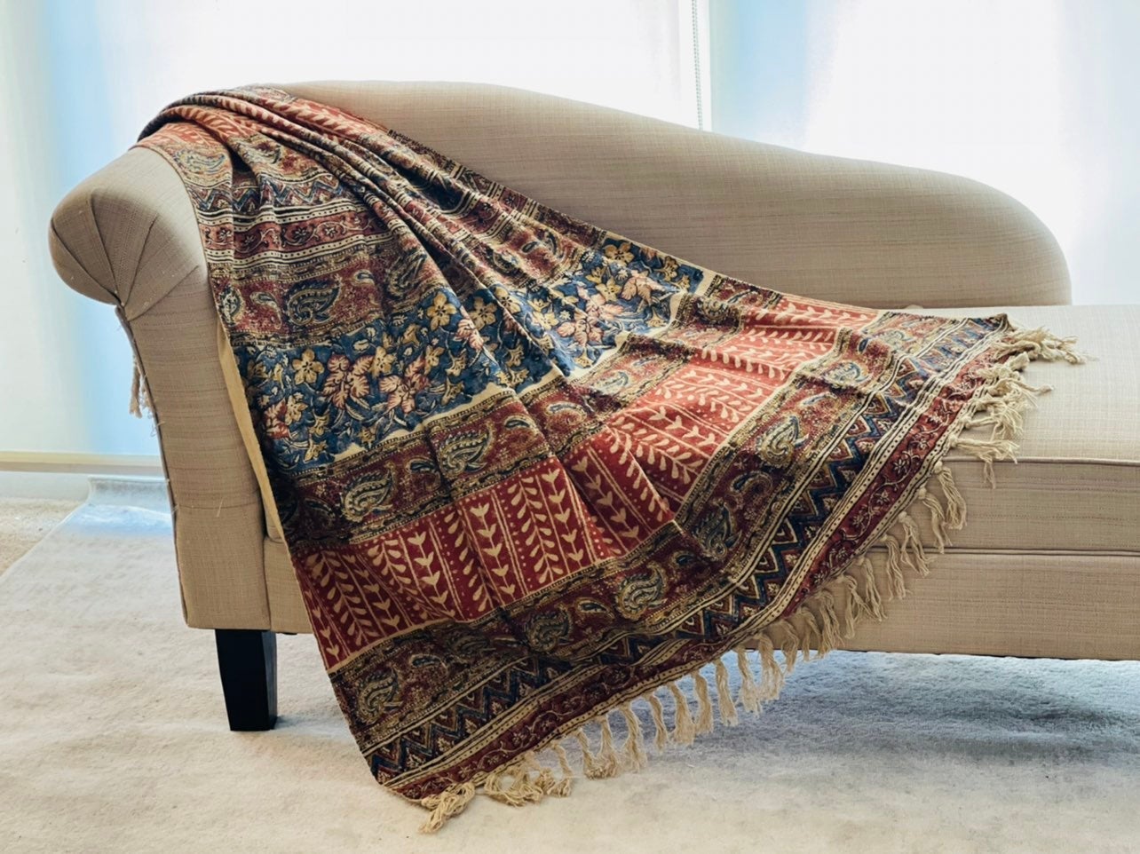 Mud Cloth Throw Blanket for Sofa , Handmade Mud cloth print cotton throw blanke