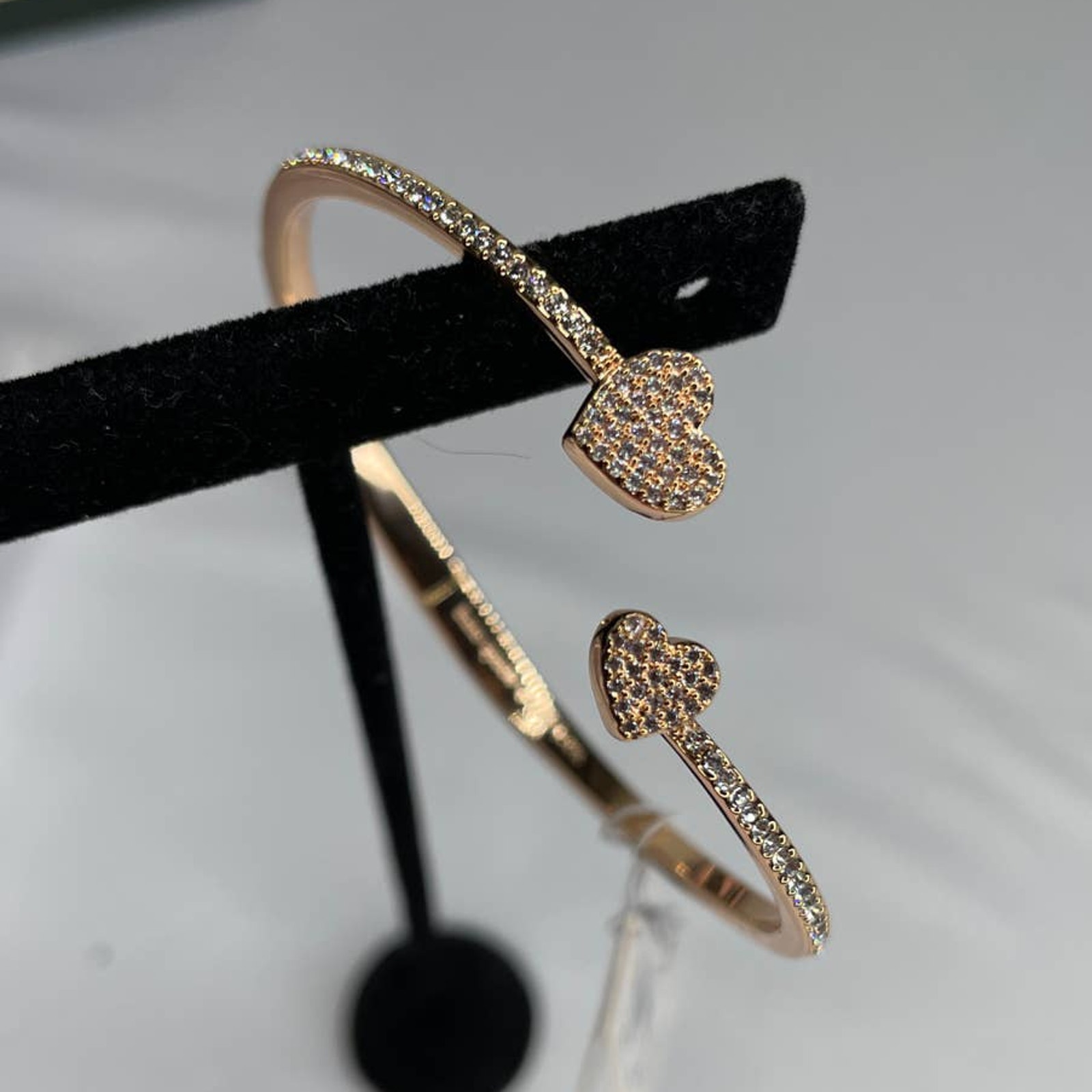 Kate Spade yours truly Heart pave open hinge cuff Bracelet