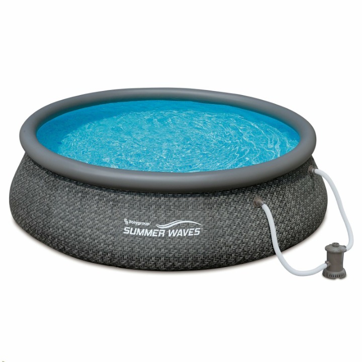 Summer Waves Quick Set 12’ x 36” Inflatable Above Ground Swimming Pool with Pump
