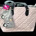 Betsey Johnson Blush Pink Quilted Tote/Bag/Handbag w/Removable Pouch