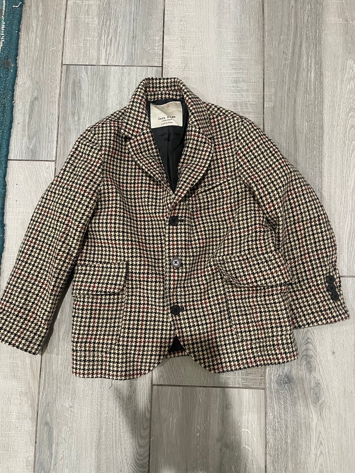 Zara kids plaid coat blazer size 7