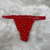 Vintage Red Pocka Dot Ruffled Victorias Secret Thong