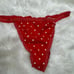Vintage Red Pocka Dot Ruffled Victorias Secret Thong