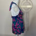 warehouse • silk blend retro floral print halter top y2k