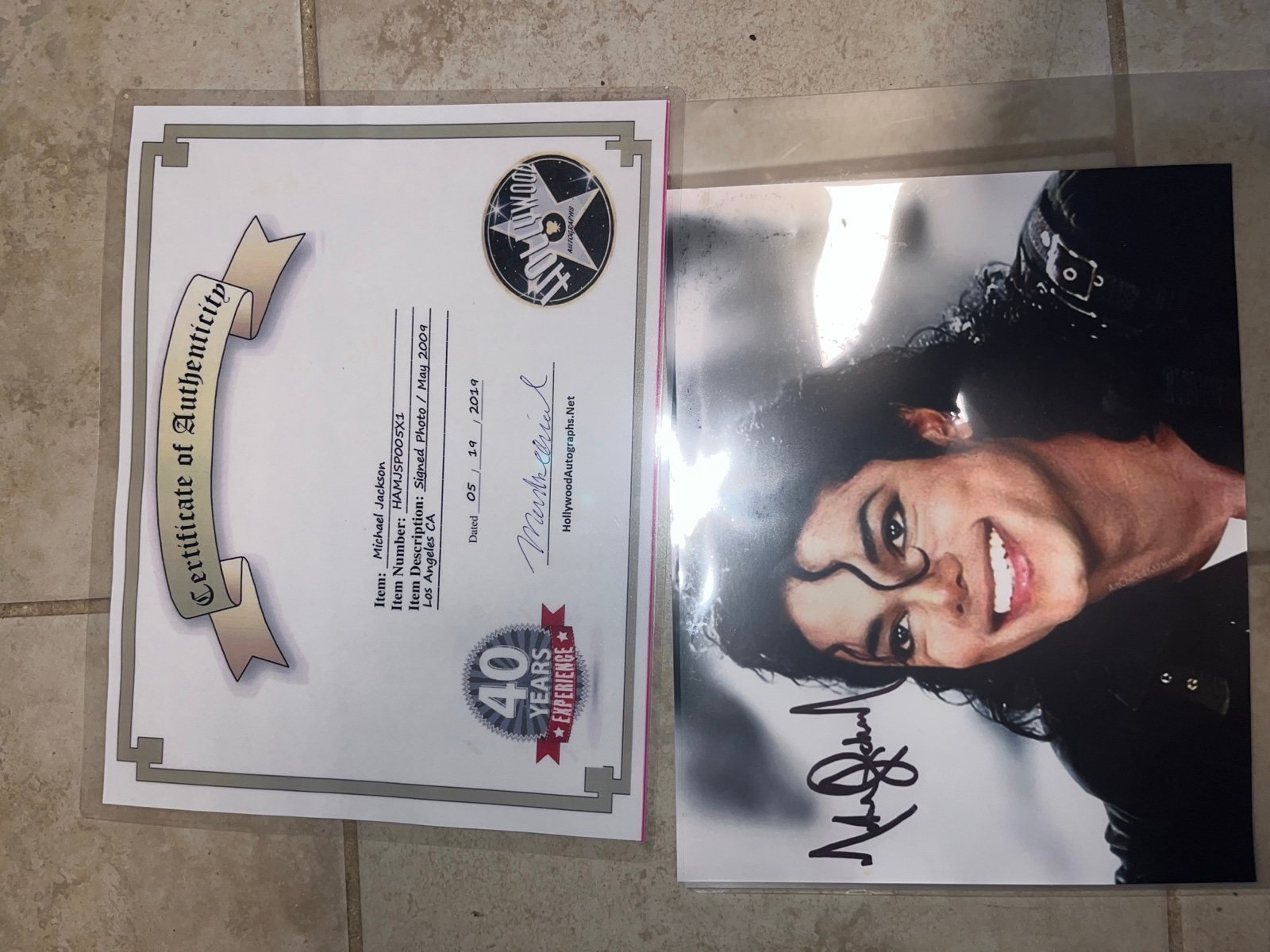 Authenticated Michael Jackson Autograph