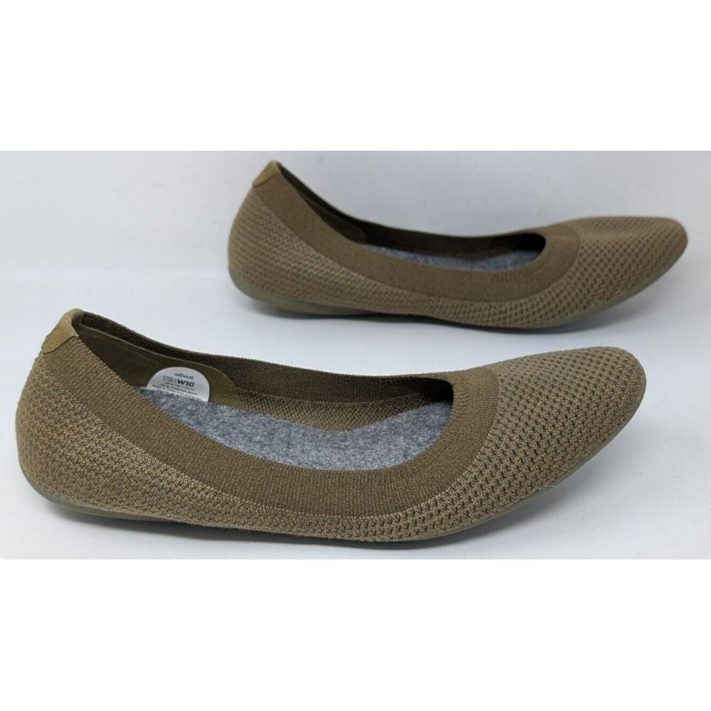 Allbirds Tree Breezers Size 10 Ballet Flats Baobab Olive Shoes Comfort Slip On