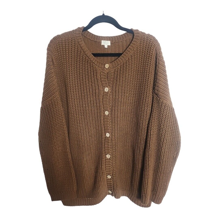 Simple Folk Chunky Knitted Cardigan Brown Women’s 10