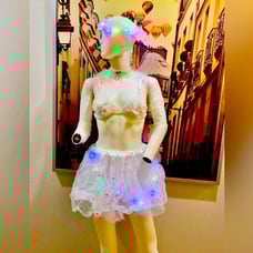 LED Rave Star Angel Lingerie Costume Set