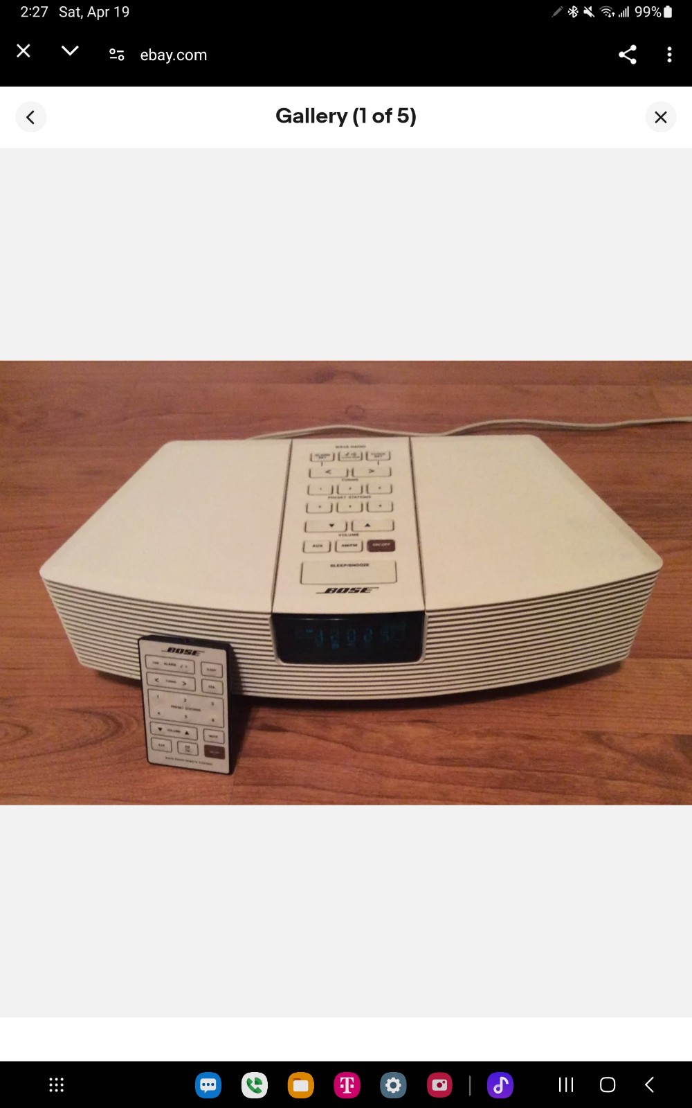 Bose WaveBose awr1-1w White PLATINIUM Wave Radio Bose Sound W Remote