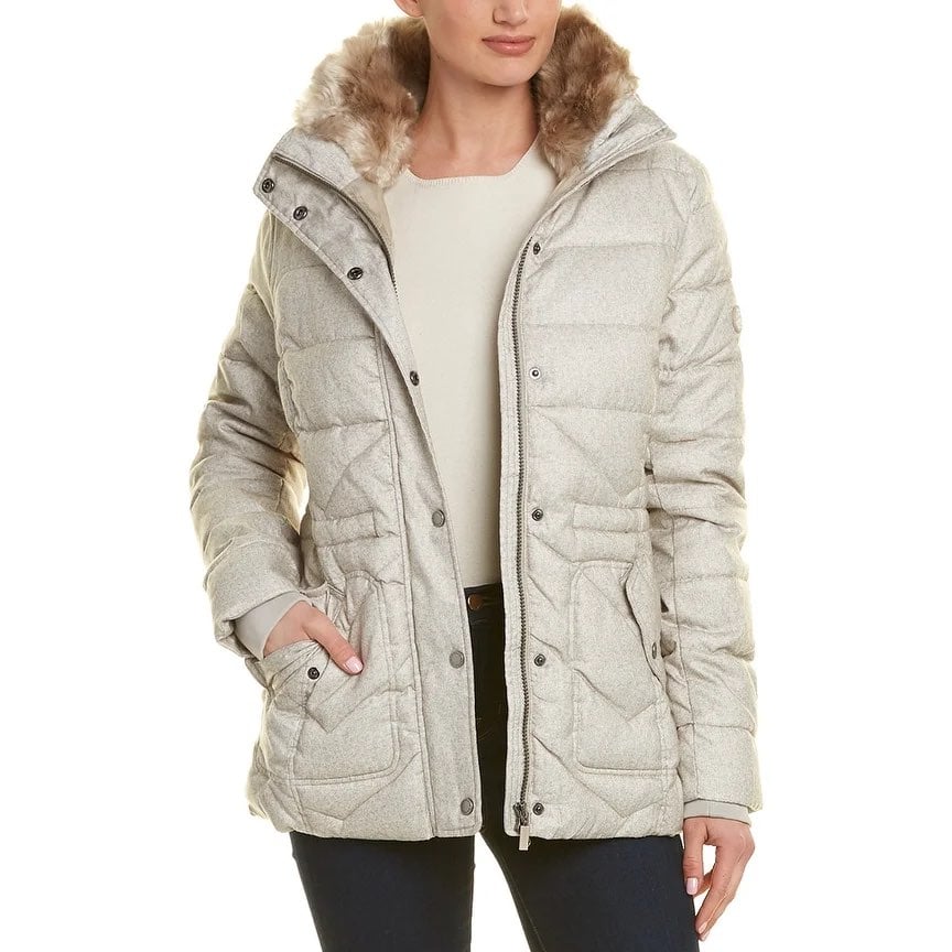 Barbour Langstone Quilted Coat Fur