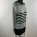 SUNDRY Olive Green Black Striped Long Sleeve Pullover Cotton Blend Hoodie Size 1
