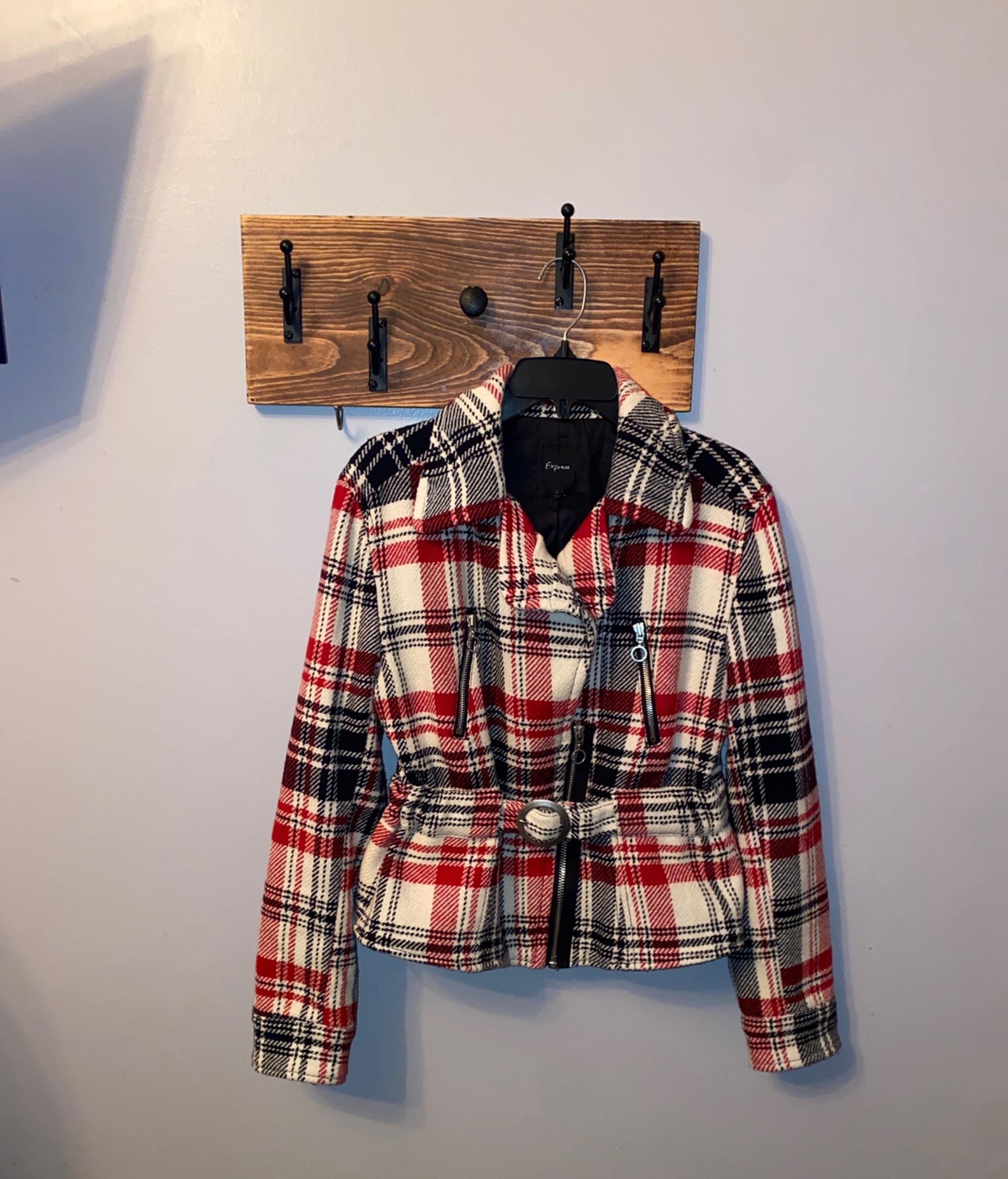 Large express women’s pea coat motorcycle jacket coat
